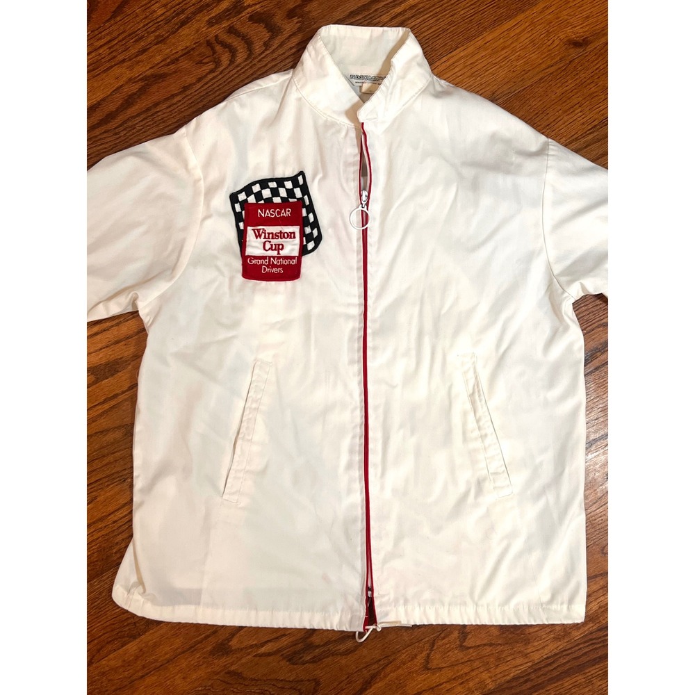 Vintage NASCAR Winston Cup Grand National Drivers Racing Jacket White RMD Mens - Picture 10 of 14